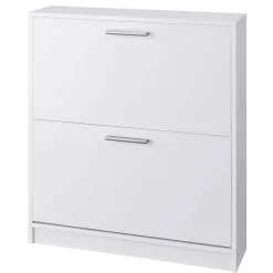 Wohnen Weiße Möbel|Schuhschränke*Schuhkipper in Weiß mit zwei Klappen - Scott