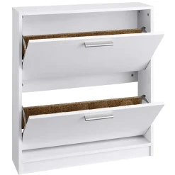 Wohnen Weiße Möbel|Schuhschränke*Schuhkipper in Weiß mit zwei Klappen - Scott