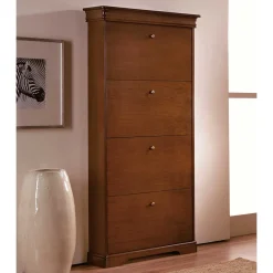 Wohnen Schuhschränke*Schuhkommode in Nussbaum - 78x157x21 cm - Lemerzi