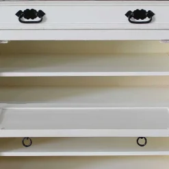 Wohnen Vintage Möbel|Schuhschränke*Schuhkommode in Weiß mit Antik Finish - Wittgenstein