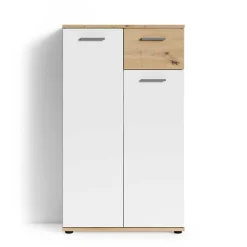 Wohnen Schuhschränke*Schuhkommode in Weiß mit Wildeiche - Yumagno