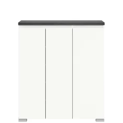 Wohnen Schuhschränke*Schuhkommode in Weiß und Dunkelgrau - Suad