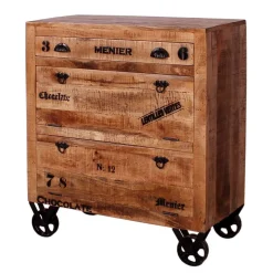 Wohnen Schuhschrank aus Recyclingholz & Metall - Indri