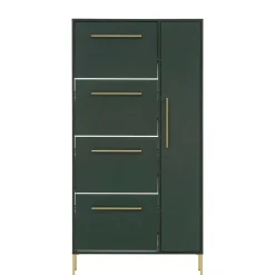 Wohnen Schuhschränke*Schuhschrank in Dunkelgrün & Gold - Aqua