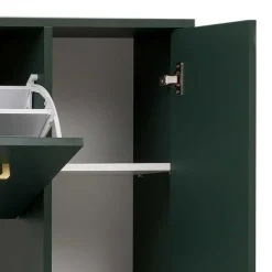 Wohnen Schuhschränke*Schuhschrank in Dunkelgrün & Gold - Aqua