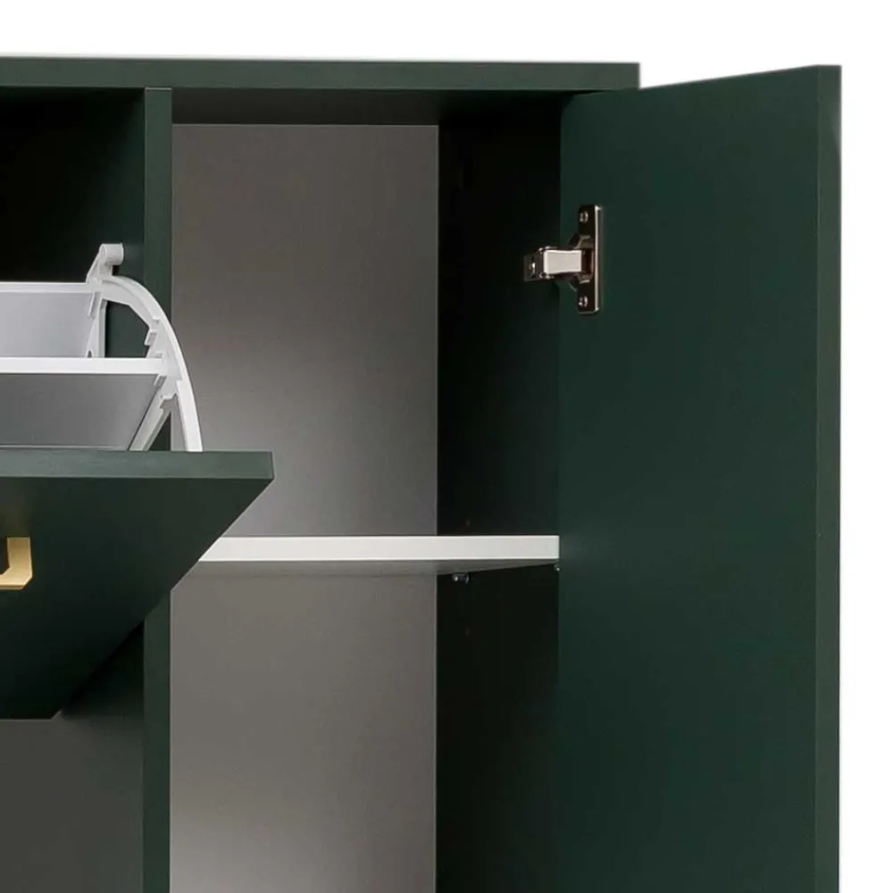 Wohnen Schuhschränke*Schuhschrank in Dunkelgrün & Gold - Aqua