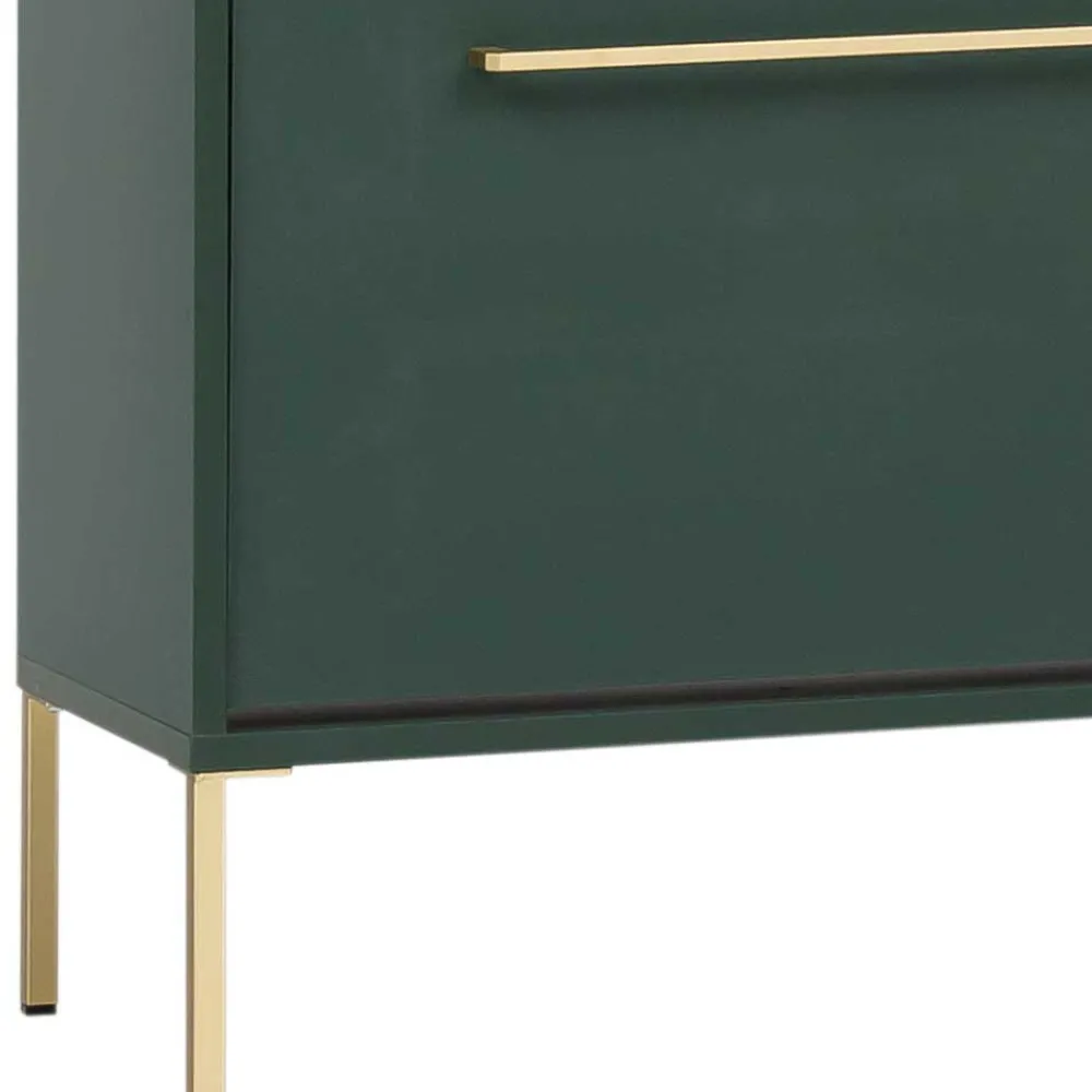 Wohnen Schuhschränke*Schuhschrank in Dunkelgrün & Gold - Aqua