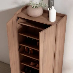 Wohnen Schuhschrank in Holzoptik Braun - Mady