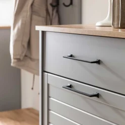 Wohnen Schuhschränke*Schuhschrank in Platingrau und Eiche - Benja