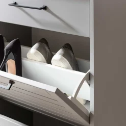 Wohnen Schuhschränke*Schuhschrank in Platingrau und Eiche - Benja