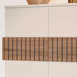 Wohnen Schuhschränke*Schuhschrank in Weiß und Holzoptik Braun - Addara