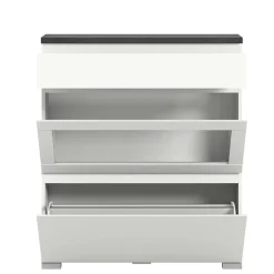 Wohnen Schuhschränke*Schuhschrank mit Glas Klappe in Weiß - Suad