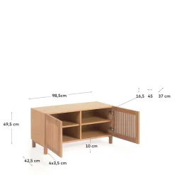 Wohnen Schuhschränke*Schuhschrank mit Lamellen-Türen - Azuro