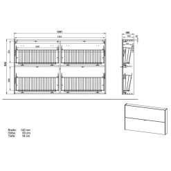 Wohnen Schuhschrank und Spiegel Set - Point (zweiteilig)