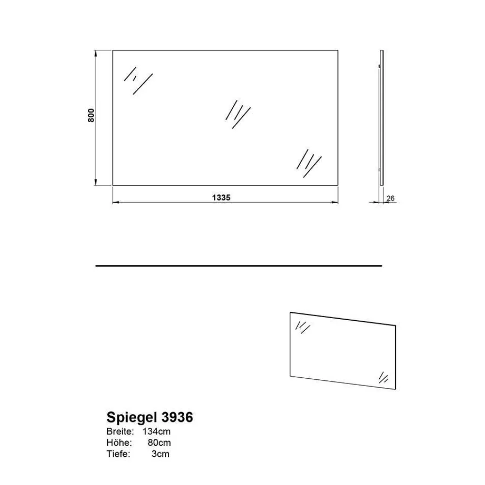 Wohnen Schuhschrank und Spiegel Set - Point (zweiteilig)