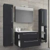 Wohnen Schwarze Badezimmer Einrichtungsset - Gloriella (vierteilig)