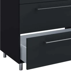 Wohnen Schwarze Badezimmermöbel mit Weiß - Gloriella (dreiteilig)