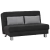 Wohnen Sofas|Sofa*Schwarze Bettcouch mit grauen Kissen Namino & Metall Gestell
