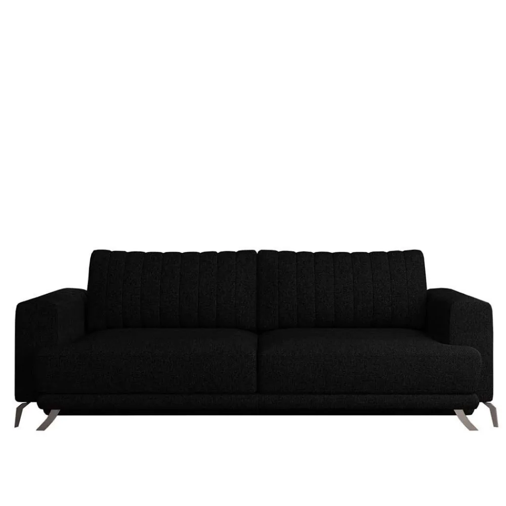 Wohnen Sofas|Sofa*Schwarze Bettcouch mit zwei Sitzplätzen - Vaney