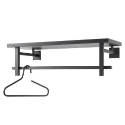 Wohnen Schwarze Design Wandgarderobe modern - Unesc