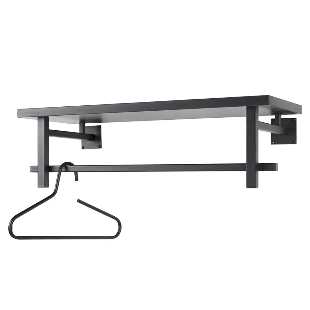 Wohnen Schwarze Design Wandgarderobe modern - Unesc