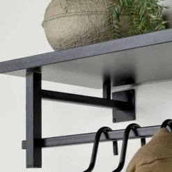 Wohnen Schwarze Design Wandgarderobe modern - Unesc