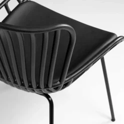 Wohnen Küchenstühle|Esszimmerstühle*Schwarze Esszimmerstühle mit Polster - Pavias (4er Set)