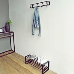 Wohnen Schwarze Garderoben Kombi aus Stahl - Satroni (zweiteilig)