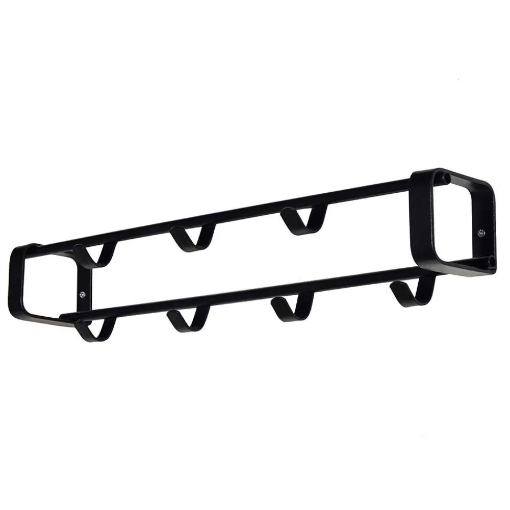 Wohnen Schwarze Kompakt-Garderobe mit 7 Haken - Satroni