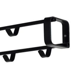 Wohnen Schwarze Kompakt-Garderobe mit 7 Haken - Satroni