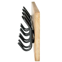 Wohnen Garderoben|Garderoben*Schwarze Metall Hakenleiste mit 8 Haken - Akke