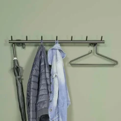 Wohnen Schwarze Metallgarderobe mit 7 Haken - Kaserta