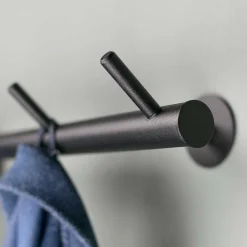 Wohnen Schwarze Metallgarderobe mit 7 Haken - Kaserta