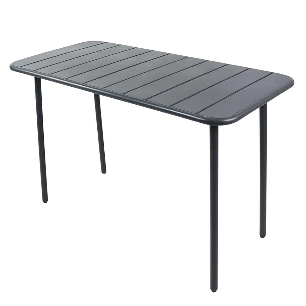 Wohnen Metall-Gartenmöbel|Balkonmöbel*Schwarze Outdoor Essgruppe Set - Xenata (fünfteilig)