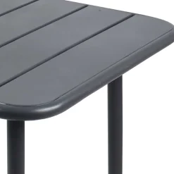 Wohnen Metall-Gartenmöbel|Balkonmöbel*Schwarze Outdoor Essgruppe Set - Xenata (fünfteilig)