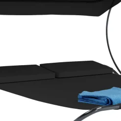 Wohnen Gartenliegen*Schwarze Outdoorliege für zwei Personen - Valdi