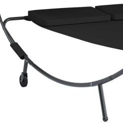 Wohnen Gartenliegen*Schwarze Outdoorliege für zwei Personen - Valdi
