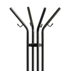 Wohnen Bürogarderoben*Schwarze Standgarderobe aus Stahl - Rubertus