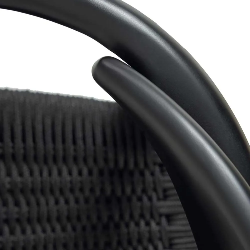 Wohnen Schwarze Stühle aus Akazie & Kordel - Varioma (4er Set)