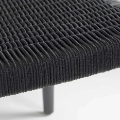 Wohnen Schwarze Stühle aus Akazie & Kordel - Varioma (4er Set)