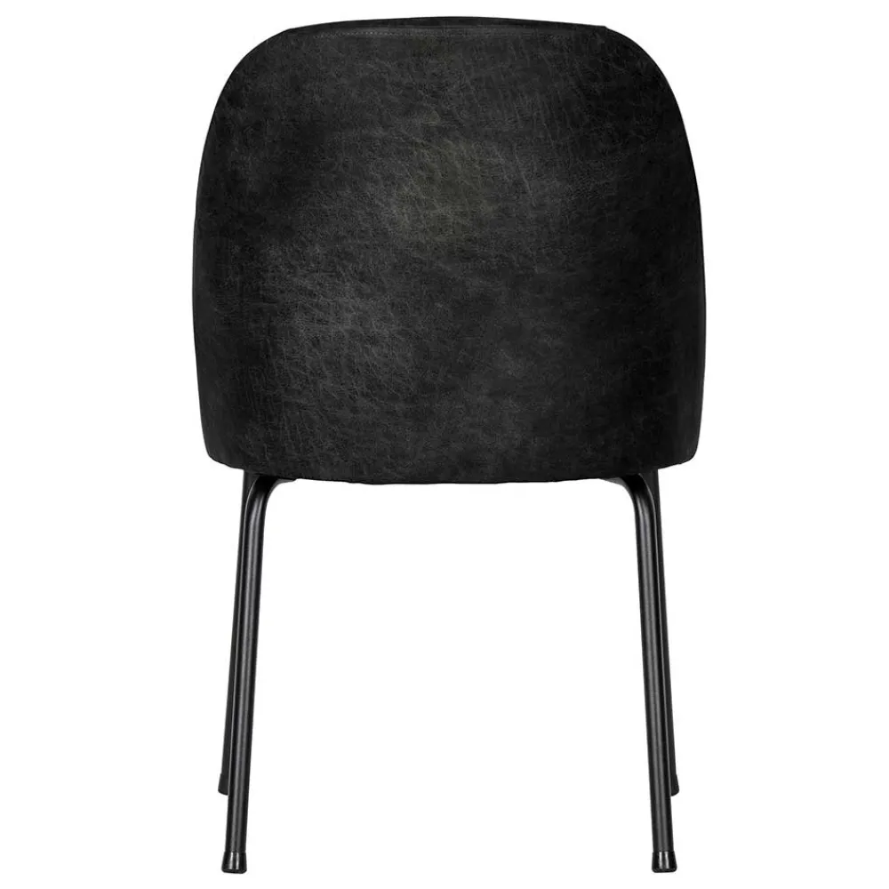 Wohnen Schwarze Stühle aus Recyclingleder - Amaikan (2er Set)