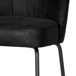 Wohnen Schwarze Stühle aus Recyclingleder - Amaikan (2er Set)