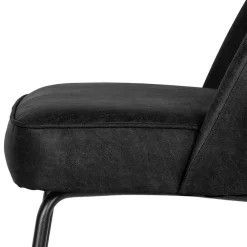 Wohnen Schwarze Stühle aus Recyclingleder - Amaikan (2er Set)