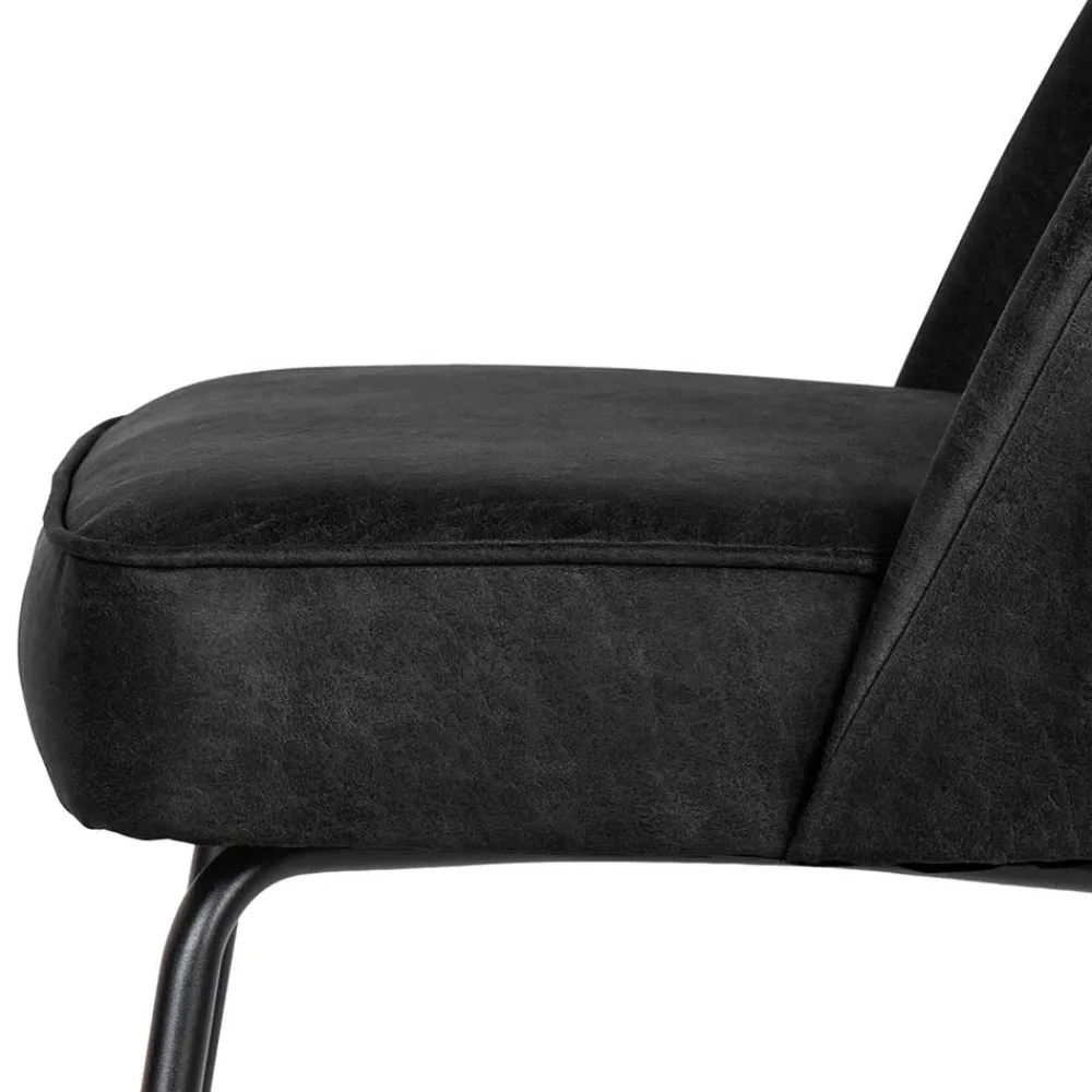 Wohnen Schwarze Stühle aus Recyclingleder - Amaikan (2er Set)