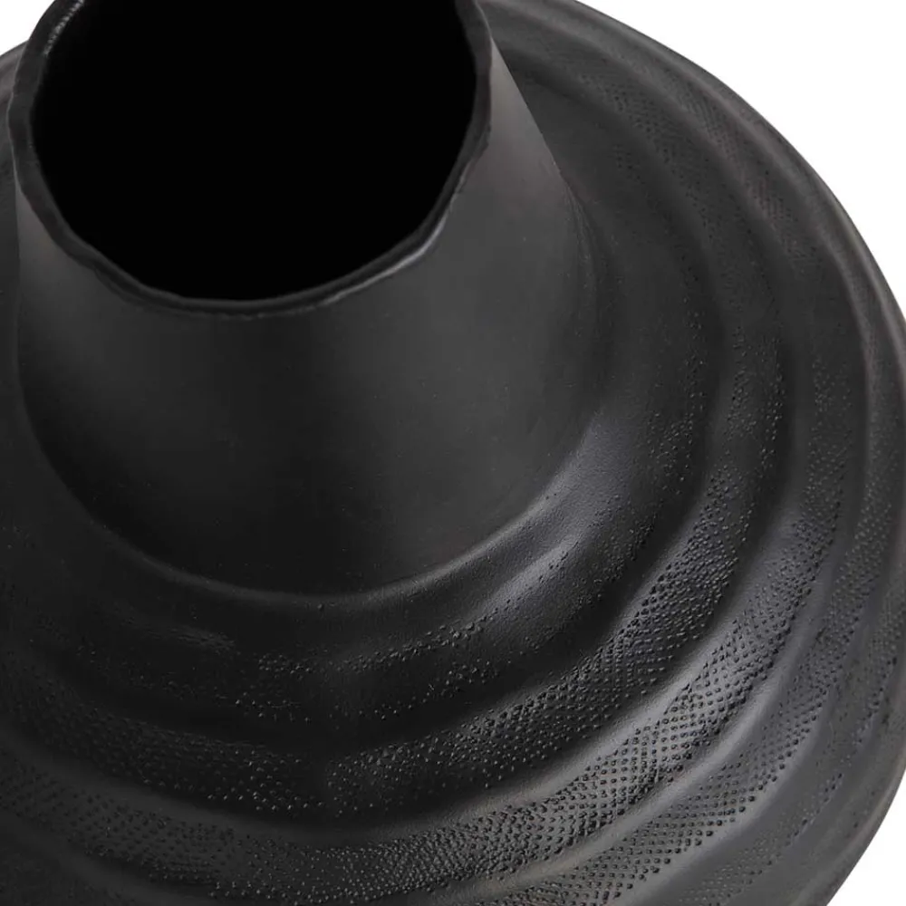 Wohnen Schwarze Vasen aus Aluminium - Nesaris (2er Set)