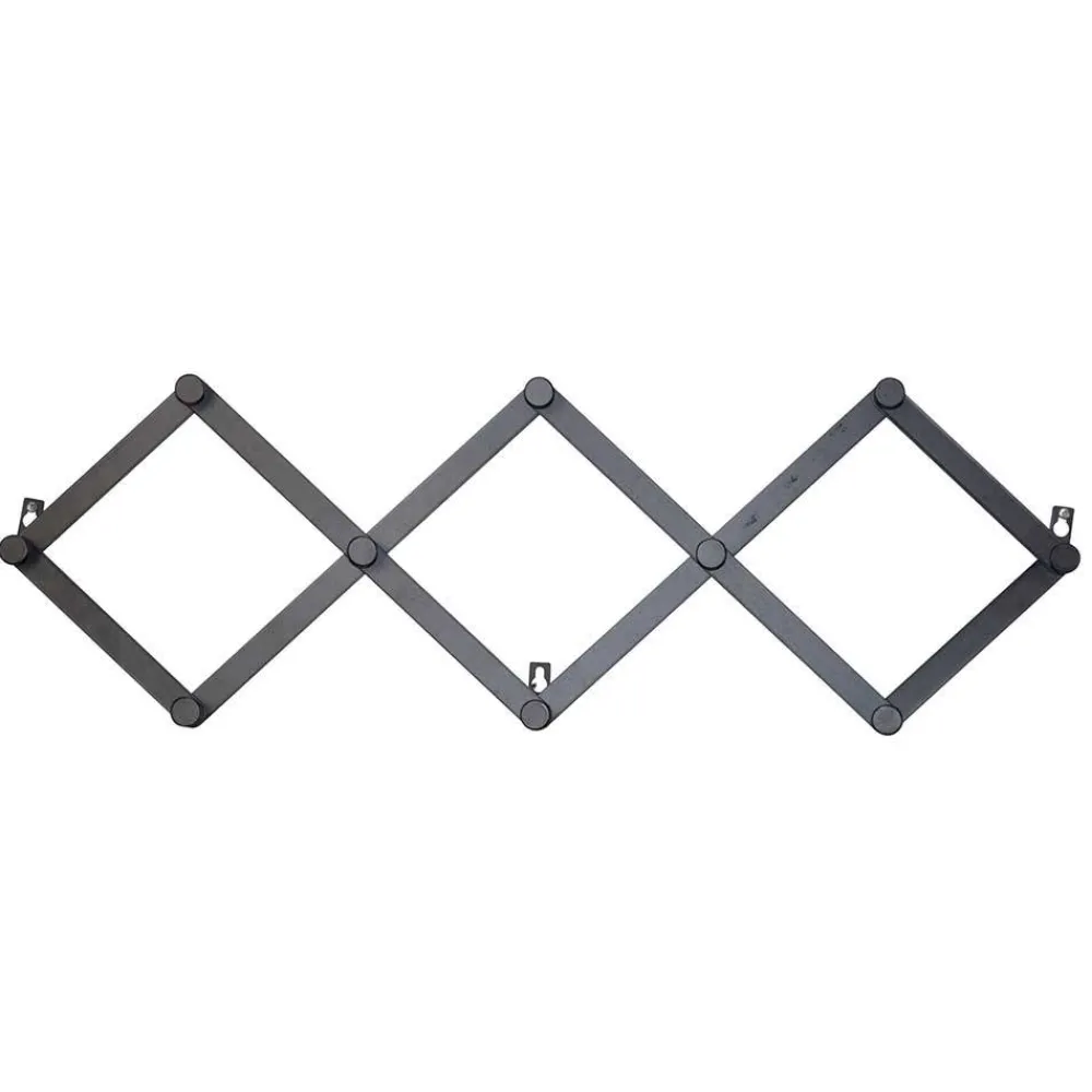 Wohnen Garderoben|Garderoben*Schwarze Wandgarderobe zum Ausziehen - Dorcano