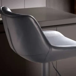 Wohnen Barhocker|Hocker*Schwarzer Barstuhl mit Kunstlederbezug - Notomo