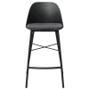 Wohnen Schwarze Möbel|Graue Möbel*Schwarzer Barstuhl mit Schalensitz Kunststoff - Formentera