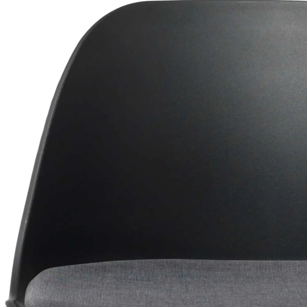 Wohnen Schwarze Möbel|Graue Möbel*Schwarzer Barstuhl mit Schalensitz Kunststoff - Formentera