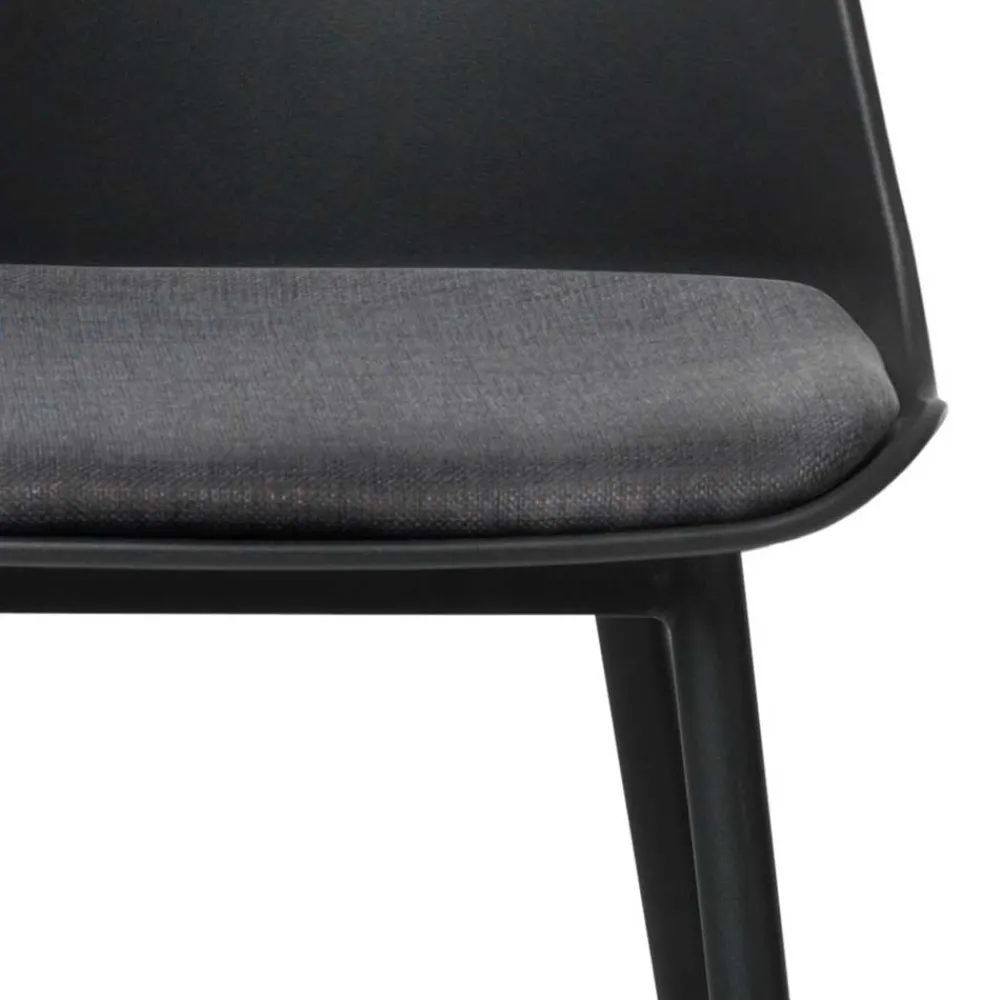 Wohnen Schwarze Möbel|Graue Möbel*Schwarzer Barstuhl mit Schalensitz Kunststoff - Formentera